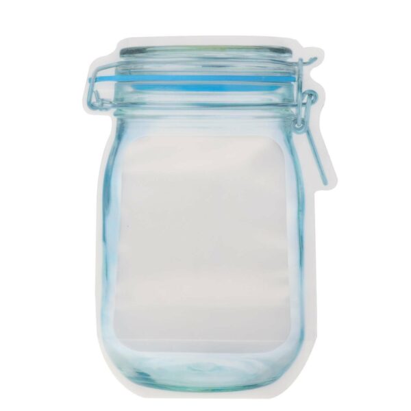 20X Reusable Mason Jar Bottles Bags Fresh Food Storage Bag Snacks Zipper Pouch