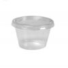 Round Food Containers Plastic Clear Tubs with Lids Deli Pots Sauce Dip 2oz & 4oz