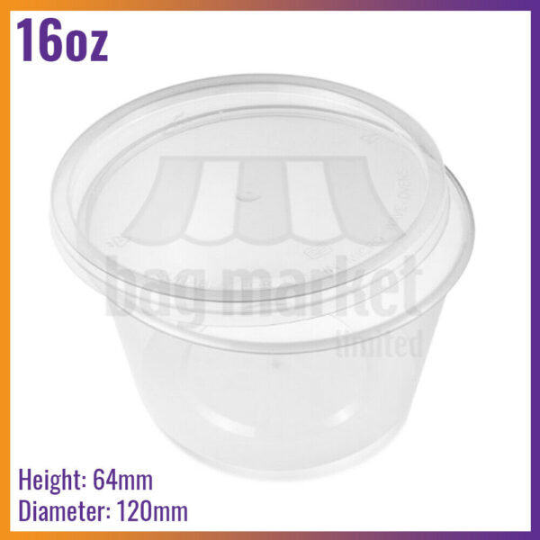 Clear Round Food Containers & Lids! | Plastic/Pot/Tub/Deli/Takeaway/Microwavable