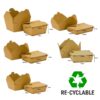 Kraft Food Box Deli Takeaway Noodles Rice Pasta Folding Lids Biodegradable