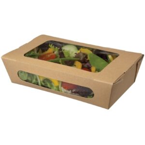 Deli Supplies 10 x 1000ml Kraft Brown Tuck-Top Salad Pack Box Container