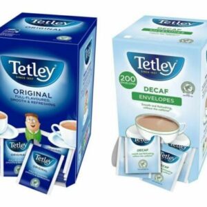 Tetley Tea Bags Sachets - Individual Enveloped Tagged Tea Bags - 100% Black Tea